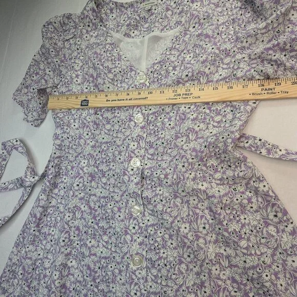 J. Peterman Women's Silk Midi Dress Size Large Floral 100% Silk - Picture 4 of 9